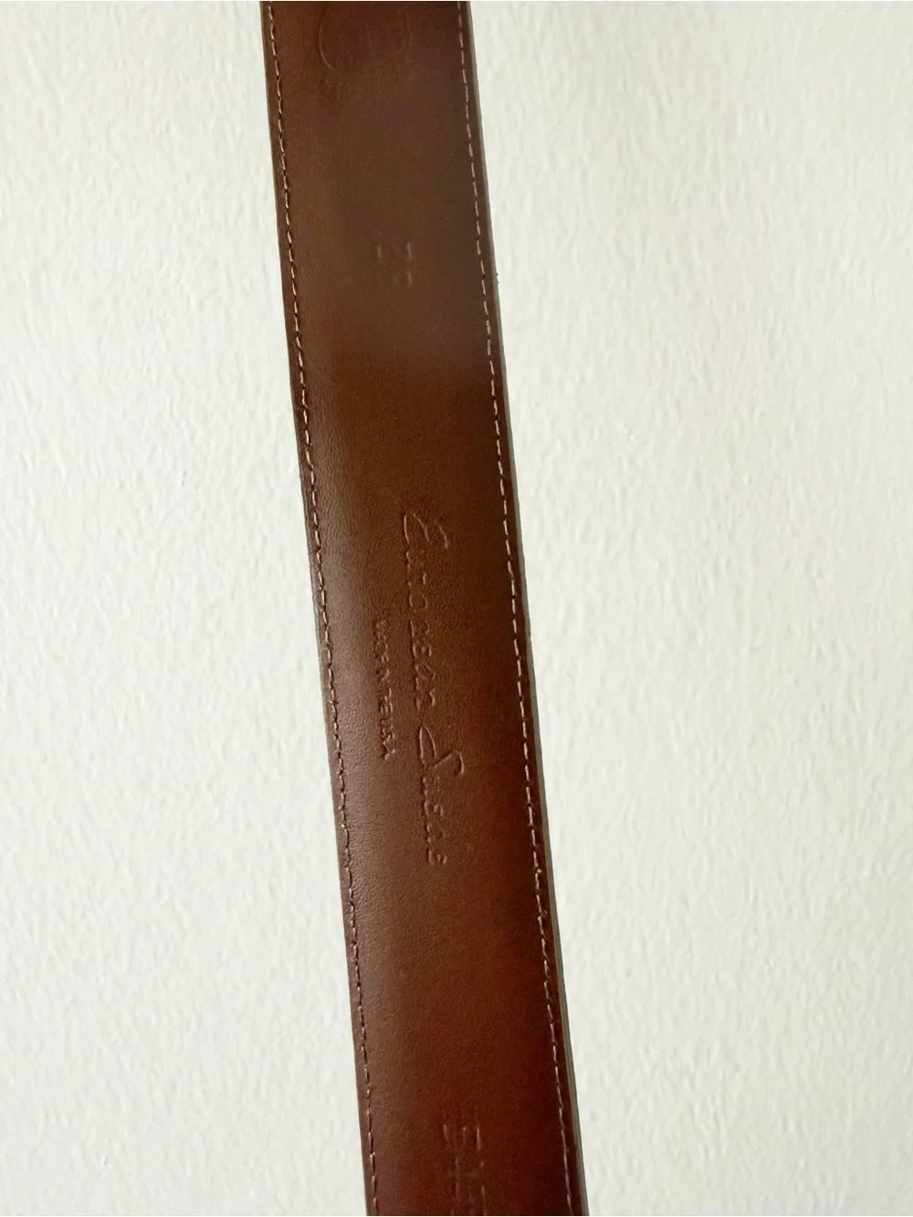 Torino USA Made Brown Suede European Leather Men's Belt Size 38